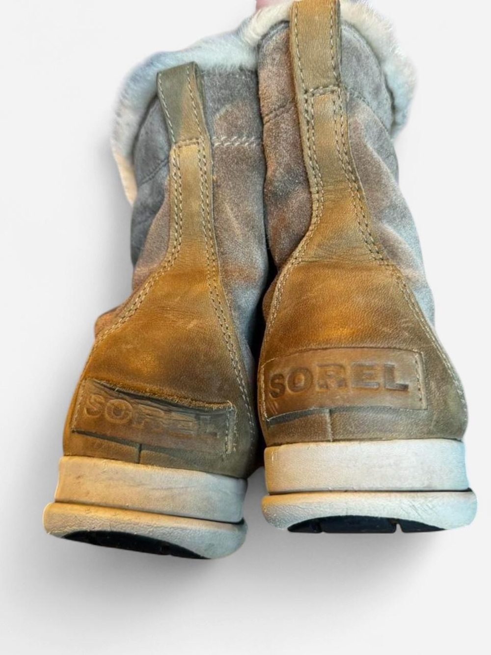 Sorel Explorer Joan Waterproof Winter Boots Size 10 Suede Faux Fur - Picture 4 of 8